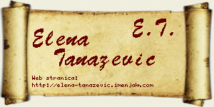 Elena Tanazević vizit kartica